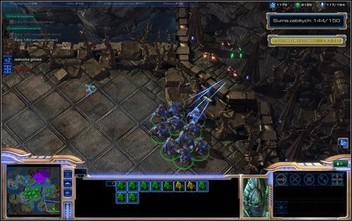 Lokacja 5 - Często i gęsto używaj burzy psionicznej na napotkanych grupkach, które wykańczaj resztę oddziału - Zwiastun śmierci | Wyzwania | StarCraft II Wings of Liberty - StarCraft II: Wings of Liberty - poradnik do gry
