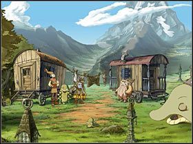 Obudziwszy się z koszmaru, Sadwick zauważa, że jego towarzysz zabaw Spot nie wita go dziś jak każdego ranka - Poradnik do gry - Rozdział pierwszy - Jesienna puszcza (1) - The Whispered World - poradnik do gry