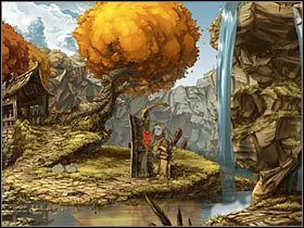 Jak widzisz, tu właśnie mieszczą się drzwi do chatki Shany - Rozdział pierwszy - Jesienna puszcza (2) - The Whispered World - poradnik do gry