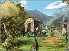 Teraz wędruj pod drzewo i z jego pnia (w głębi po prawej) zeskrob do misy trochę żywicy - Rozdział pierwszy - Jesienna puszcza (3) - The Whispered World - poradnik do gry