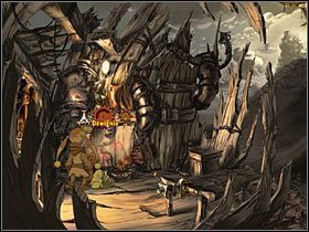 Wsadź je kolejno w stojące pośrodku imadło, po czym złącz przy pomocy ogniowego Spota (uważaj, by kliknąć nim zębatki, a nie imadło) - Rozdział drugi - Przebudzenie Kalidy (2) - The Whispered World - poradnik do gry