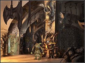 Od Gourneya wiesz, że kucharz po ugotowaniu niedobrej zupy pleśniowej ukrył się gdzieś przed gniewem Loucauxa - Rozdział trzeci - Asgil (2) - The Whispered World - poradnik do gry