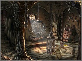 Teraz potrzebne będą pantalony posłańca, które po pamiętnej akcji Spota z balonem wylądowały na krzaku przed zamkową bramą - Rozdział czwarty - Korona (3) - The Whispered World - poradnik do gry