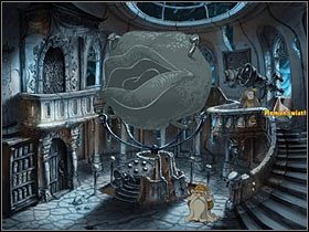 Następnie wsadź kokon Spota w trąbkę do ucha (czyli zastępczy lejek) i dokooptuj ten zestaw do teleskopowej wyrzutni - Rozdział czwarty - Korona (6) - The Whispered World - poradnik do gry