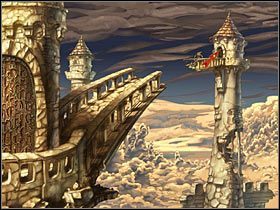 Z braku pomysłów wlej Wodę Życia do rynny biegnącej wzdłuż mostu - Rozdział czwarty - Korona (6) - The Whispered World - poradnik do gry