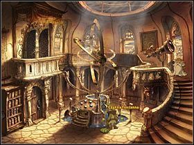 Przenosisz je za pomocą kursora w kształcie zaciśniętej dłoni, klikając daną kulą na drugiej, która zajmuje jej miejsce, bądź na pustym gnieździe, jeśli właśnie tam trzymana w ręku kula powinna być umieszczona - Rozdział czwarty - Korona (5) - The Whispered World - poradnik do gry