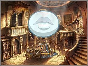 Ponieważ Sadwickowi bardzo nie podoba się pojawienie się Niebieskiej Sfery i to, co ona mówi (porozmawiaj z nią), rozpraw się z wielkoustą kulą raz na zawsze - Rozdział czwarty - Korona (5) - The Whispered World - poradnik do gry