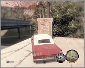 Z autostrady zjedź w takim miejscu by przelecieć w stronę budynku #1 - [Sekrety] cz.1 | Osiągnięcia związane z sekretami w Mafia II - Mafia II - poradnik do gry