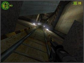 Idź dalej, aż trafisz na drabinę z drzwiami powyżej - Koszary | Opis przejścia Red Faction - Red Faction - poradnik do gry