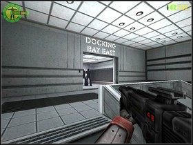 Znajdziesz się w dużym pomieszczeniu (Miner Waiting Area)), witany ostrzałem - Koszary | Opis przejścia Red Faction - Red Faction - poradnik do gry