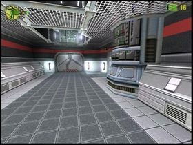 Wróć tą samą drogą do głównego pomieszczenia i skieruj się do korytarza, z którego przyszedłeś wcześniej, tym razem jednak idąc dołem - Laboratoria medyczne i fizyczne | Opis przejścia Red Faction - Red Faction - poradnik do gry