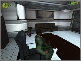 Siostra za biurkiem kieruje Cię do administratora, który rezyduje na górze (drzwi widoczne z tyłu) - Laboratoria medyczne i fizyczne | Opis przejścia Red Faction - Red Faction - poradnik do gry