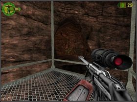 Gdybyś poszedł głównym korytarzem wszedłbyś prosto pod lufę jegomościa stojącego na tej konstrukcji - Witamy na Marsie (1) | Opis przejścia Red Faction - Red Faction - poradnik do gry