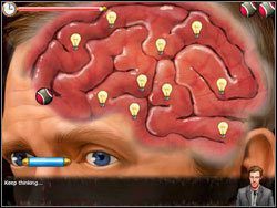 Aby ostatecznie rozgryźć łamigłówkę choroby, musisz zniszczyć wszystkie żarówki, które symbolizują pomysły - Opis przejścia (3) | Globetrotting House M.D. - House M.D. - poradnik do gry