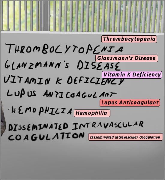 Tablica prezentuje kolejne propozycje chorób, wraz z ich odpowiednikami w burzy mózgów. - Opis przejścia (1) | Crashed | House M.D. - House M.D. - poradnik do gry