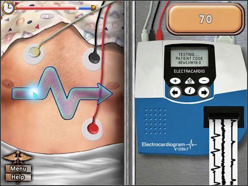 Badanie polega na prześledzeniu odpowiednich wykresów, które zostaną wyświetlone na ekranie - Opis przejścia (1) | Under The Big Top | House M.D. - House M.D. - poradnik do gry