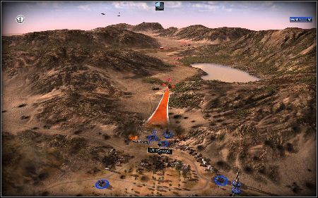 Drugi atak [2] przeprowadzi niemiecka piechota, dlatego koniecznie ściągnij w miejsce obrony własnych piechurów - Afryka Płn. - Przełęcz Al-Kasrajn | Kampania | RUSE - R.U.S.E. - poradnik do gry