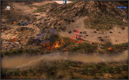 W kolejnych szturmach często będą pojawiały się oddziały mieszane, dlatego kluczem do zwycięstwa jest dobre rozmieszczenie artylerii (tak aby miała jak największe pole ostrzału), a kiedy na pole bitwy wkracza piechota, to osłanianie swoich przeciwpancernych jednostek własnymi piechurami - Afryka Płn. - Przełęcz Al-Kasrajn | Kampania | RUSE - R.U.S.E. - poradnik do gry