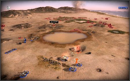 Obejdź oazę od strony zachodniej i kontynuuj szturm na sztab [3] - Afryka Płn. - Wykurzyć lisa | Kampania | RUSE - R.U.S.E. - poradnik do gry