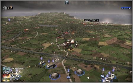 Kiedy już zabezpieczysz przeprawę na północy stwórz kolejny skład zaopatrzenia w wysuniętym na wschód punkcie - Francja - Bitwa o Cherbourg | Kampania | RUSE - R.U.S.E. - poradnik do gry