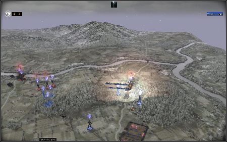 Jednocześnie staraj się na bieżąco tworzyć nowe działa i o ile to możliwe, wysyłaj je do wskazanego na południu punktu [2] (obrazek poniżej) - Belgia - Wacht Am Rhein | Kampania | RUSE - R.U.S.E. - poradnik do gry