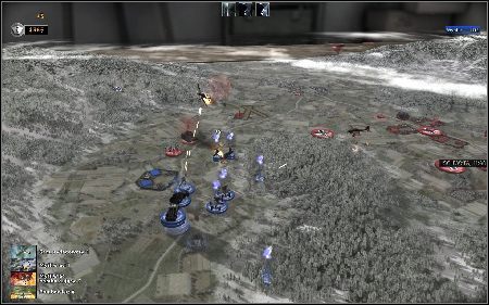 Kiedy już nieco zmiękczysz obronę na zachodzie skieruj się do wojska Pattona, przekrocz nimi rzekę i rozpocznij szturm z drugiej strony - Belgia - Bloodn Guts | Kampania | RUSE - R.U.S.E. - poradnik do gry