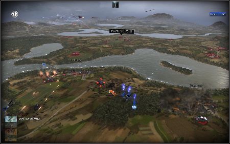 Po spacyfikowaniu jednego fragmentu mapy przesuń swój samolot zwiadowczy i kontynuuj ostrzeliwanie pojawiających się wrogów, po czym przesuwaj resztę swoich oddziałów - Niemcy - Wschód kontra zachód | Kampania | RUSE - R.U.S.E. - poradnik do gry