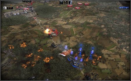 Po przebiciu się przez wrogie linie obronne zacznij kierować się w stronę bazy oponenta [3] - Niemcy - Przejażdżka z diabłem | Kampania | RUSE - R.U.S.E. - poradnik do gry