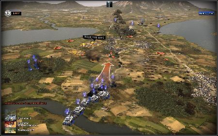 Po rozbiciu w pył radzieckiej defensywy nie pozostanie ci już nic innego, jak tylko zajęcie żołnierzami sztabu głównego (obrazek poniżej) - Niemcy - W paszczę niedźwiedzia... | Kampania | RUSE - R.U.S.E. - poradnik do gry