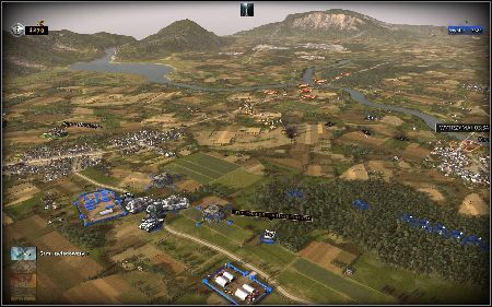 W pewnym momencie wróg spróbuje przeprowadzić potężną ofensywę powietrzną, ale dobrze rozlokowane działa przeciwlotnicze, które stoją w lesie, z łatwością powinny strącić większość maszyn nieprzyjaciela (obrazek poniżej) - Niemcy - Wielki finał! | Kampania | RUSE - R.U.S.E. - poradnik do gry