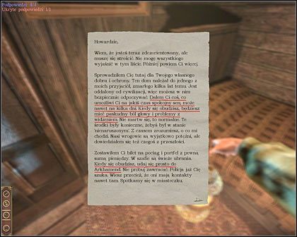 Dałem Ci coś, co umożliwi Ci na jakiś czas spokojny sen ( - D1 - Podróż w odległe i zapomniane przez Boga miejsce | Opis przejścia - Darkness Within 2: The Dark Lineage - poradnik do gry