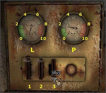 Położenie suwaków (góra bądź dół) jest bez znaczenia - D2 - Wizyta w osławionym miejscu, w środku lasu (9) | Opis przejścia - Darkness Within 2: The Dark Lineage - poradnik do gry