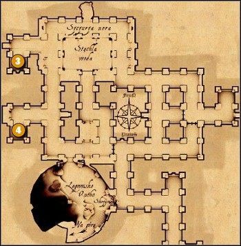 Główna wieża: Dostępna tylko jeżeli podczas wykonywani drugiej części zadania głównego w komorze wybierzesz sposób proponowany przez Forgrimma - czyli wejście przez główną salę - Komora mytnicza | Ukryte skarby w Drakensang The River of Time - Drakensang: The River of Time - poradnik do gry