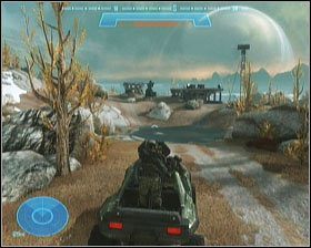 Wsiądź do niego skieruj się na północ, w gore wzniesienia - Etap III- Oni- Sword Base (1) | Opis przejścia Halo Reach - Halo: Reach - poradnik do gry