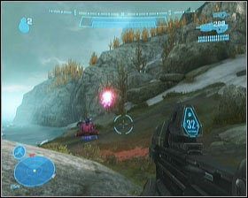 Kontynuując przejażdżkę, docieramy do kolejnych budynków - Etap III- Oni- Sword Base (1) | Opis przejścia Halo Reach - Halo: Reach - poradnik do gry