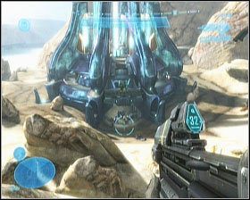 W ten sposób dotrzesz do wieży nieprzyjaciela, emitującej tarczę - Etap V- On the Tip of the Spear (2) | Opis przejścia Halo Reach - Halo: Reach - poradnik do gry