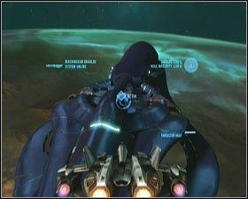 Po wyeliminowaniu zagrożenia, lądujemy na ostrzeliwanym statku nieprzyjaciela (po zbliżeniu się do miejsca lądowania, załączy się scenka) - Etap VI- Long Night of Solace (2) | Opis przejścia Halo Reach - Halo: Reach - poradnik do gry