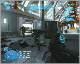 Nim ją przywołasz wiedz, że w ten sposób przywołasz kolejne posiłki (nadlecą dwa statki i dostarczą przeciwników, którzy zaatakują z dwóch stron areny) - Etap VII- Exodus (1) | Opis przejścia Halo Reach - Halo: Reach - poradnik do gry