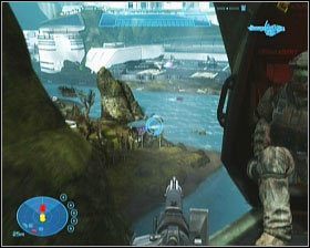 W trakcie przelotu będziesz mógł ostrzelać przeciwników, lecz nie jest to konieczne - Etap VII- Exodus (3) | Opis przejścia Halo Reach - Halo: Reach - poradnik do gry