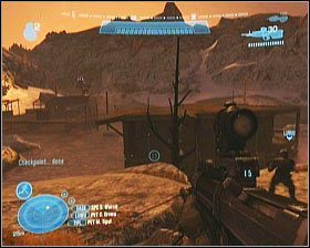 Etap rozpoczynamy na wzgórzu, z którego możesz się rozejrzeć - Etap IX- The Package (1) | Opis przejścia Halo Reach - Halo: Reach - poradnik do gry