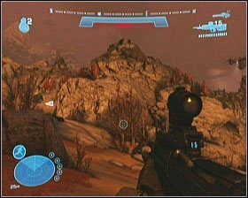 Jadąc dalej wzdłuż ściany bazy docieramy do najtrudniejszego momentu - Etap IX- The Package (1) | Opis przejścia Halo Reach - Halo: Reach - poradnik do gry