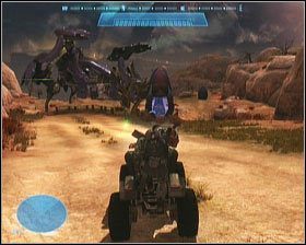 Teraz czeka Cię długa przejażdżka, podczas której natkniesz się na sporą liczbę przeciwników (w tym wielkie, podobne do pająków, maszyny przeciwnika) - Etap X- The Pillar of Autumn (1) | Opis przejścia Halo Reach - Halo: Reach - poradnik do gry