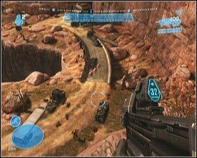Etap rozpoczynamy w wąskim przejściu pomiędzy skałami - Osiągnięcia signleplayer (3) | Porady Halo Reach - Halo: Reach - poradnik do gry
