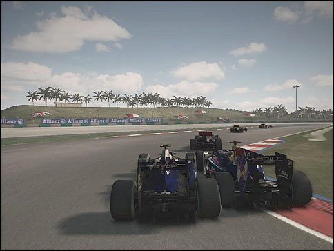 Bolidy F1 są skonstruowane tak, iż twarda walka kończy się zazwyczaj utratą jakiejś części np - Styl jazdy (2) | Sterowanie w F1 2010 - F1 2010 - poradnik do gry