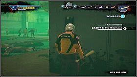 Po obejrzeniu krótkiej cut-scenki [1], zostaniemy zaatakowani przez grupkę strażników [2] - Case 7 - Zadania główne - Dead Rising 2 - PC - poradnik do gry