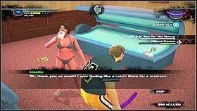 Najbliższa kawa powinna leżeć na ziemi, między kanapami stojącymi tuż przed solarium [1] - Case 3 (2) - Zadania poboczne - Dead Rising 2 - PC - poradnik do gry