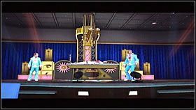 Po wejściu do sali przedstawień [1] będziemy świadkami nieudanej sztuczki magicznej [2] - Case 5 - Zadania poboczne - Dead Rising 2 - PC - poradnik do gry