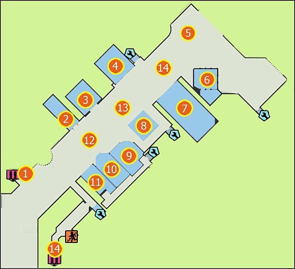 1) Royal Flush Plaza - dach - M6 Silver Strip - Mapy - Dead Rising 2 - PC - poradnik do gry