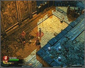 W następnym pomieszczeniu po lewej czekać Cię będzie starcie z kilkoma napastnikami (będą przez moment zeskakiwać z różnych stron) - Poradnik do gry - [Opis przejścia] Temple of Light - cz. 1 - Lara Croft and the Guardian of Light - poradnik do gry