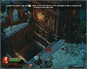 Po zaliczonym wyzwaniu, udajemy się w górę ekranu i korzystając z liny przechodzimy na druga stronę pomieszczenia - [Opis przejścia] Temple of Light - cz. 2 | Lara Croft and the Guardian of Light - Lara Croft and the Guardian of Light - poradnik do gry